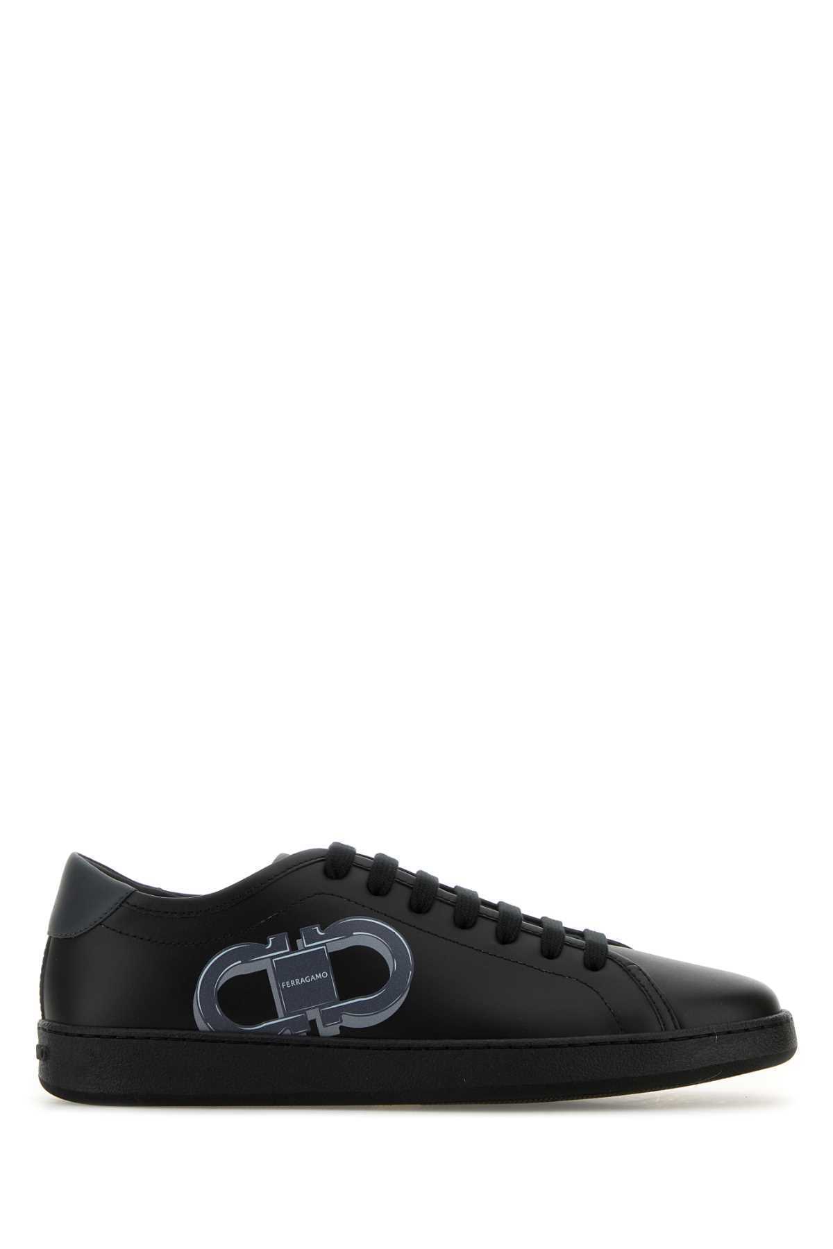 【関税&送料込】Salvatore Ferragamo Black Leather Brandy 1 S