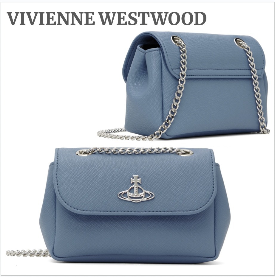【VIVIENNE WESTWOOD】ブルー スモール チェーンバッグ
