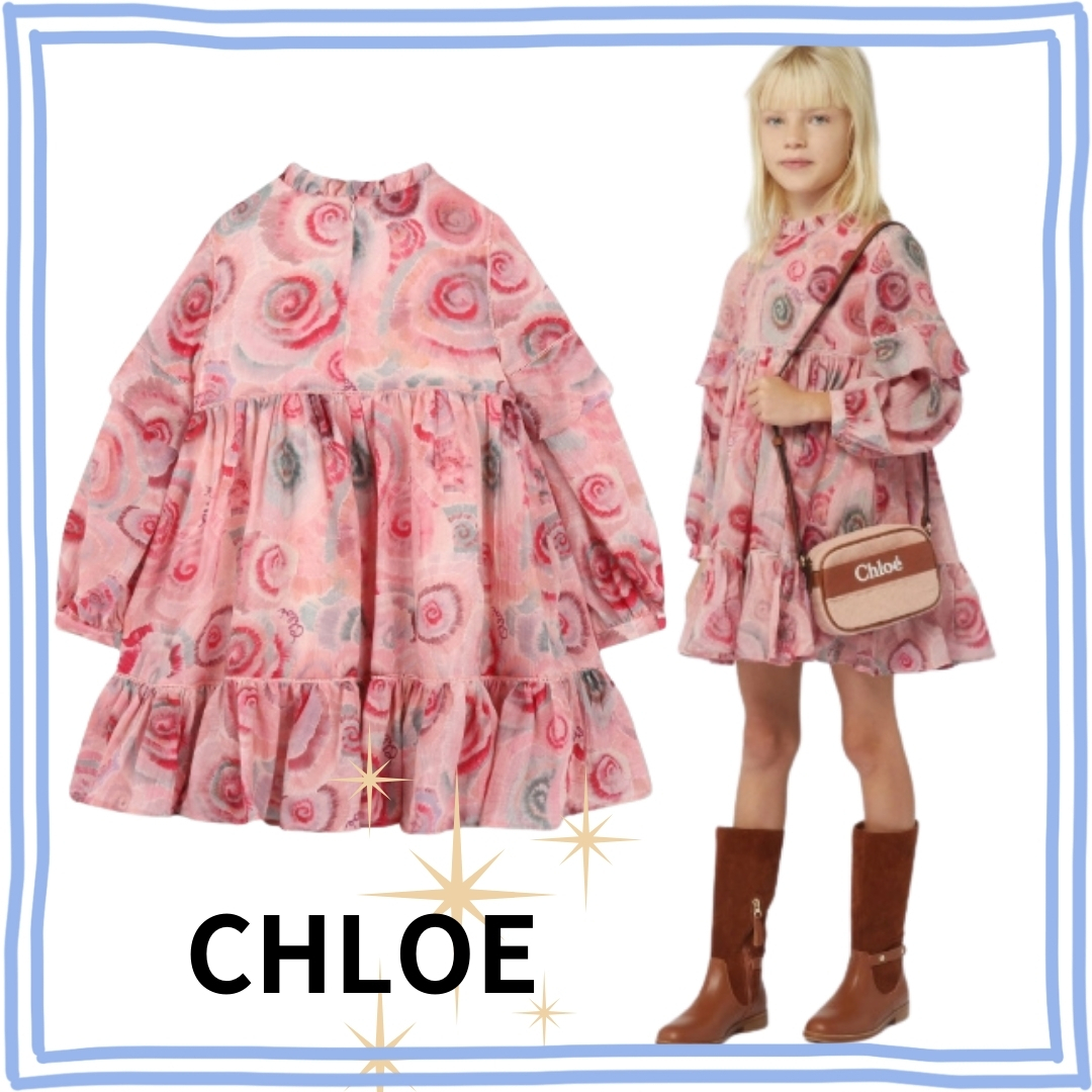 【Chloe】スパイラルプリントセレモニードレス