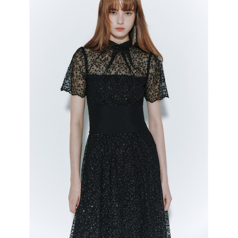 ★IVANA helsinki★ Flower Ball Sequin Dress (2color)