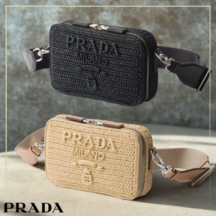 ≪大人カジュアル≫【Prada正】クロシェット ブリックバッグ