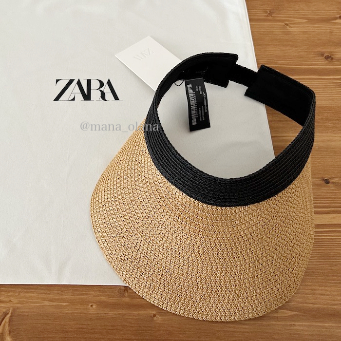 ★ZARA★コントラスト ウーブン サンバイザー