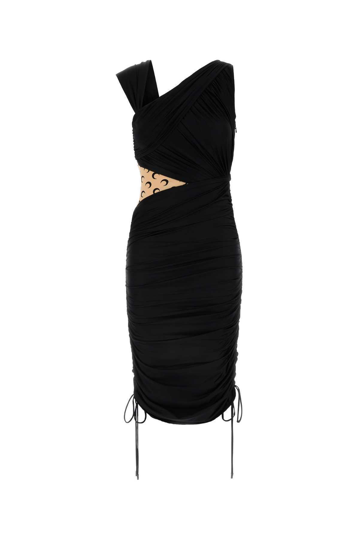【関税&送料込】Marine Serre Black Stretch Nylon Dress