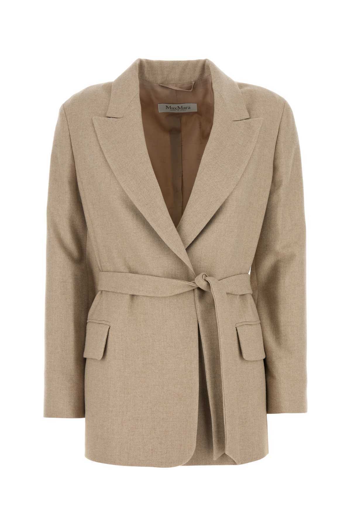 【関税&送料込】Max Mara Cappuccino Wool Blend Randers Blaze