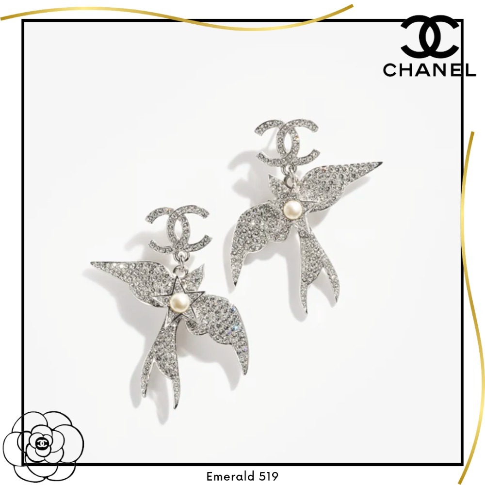 【最新作♡2025SS】揺れる鳥が可愛い CHANEL ピアス