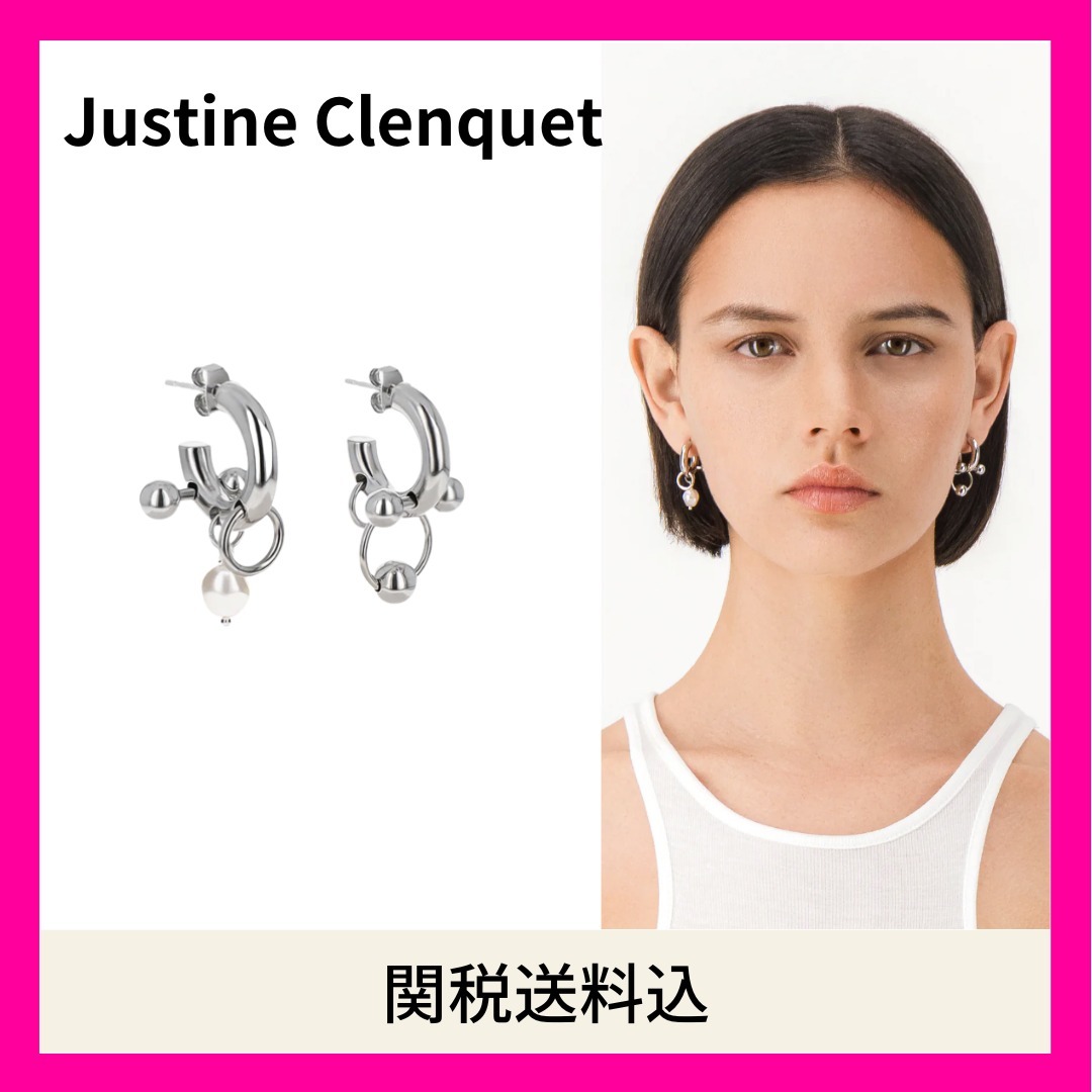 Paris発！JUSTINE CLENQUET BONNIE華やかアシメクリスタルピアス Paris発！JUSTINE CLENQUET BONNIE華やかアシメクリスタルピアス