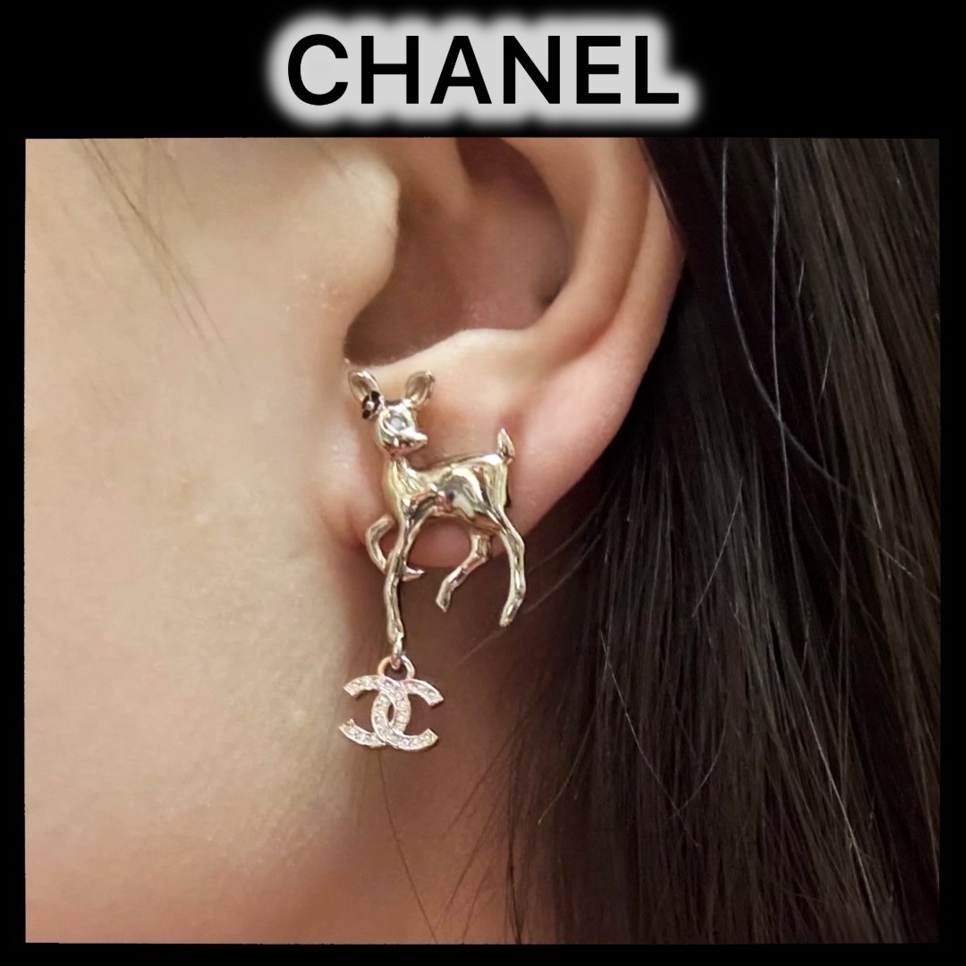 ★かわいい鹿モチーフ★CHANEL ピアス