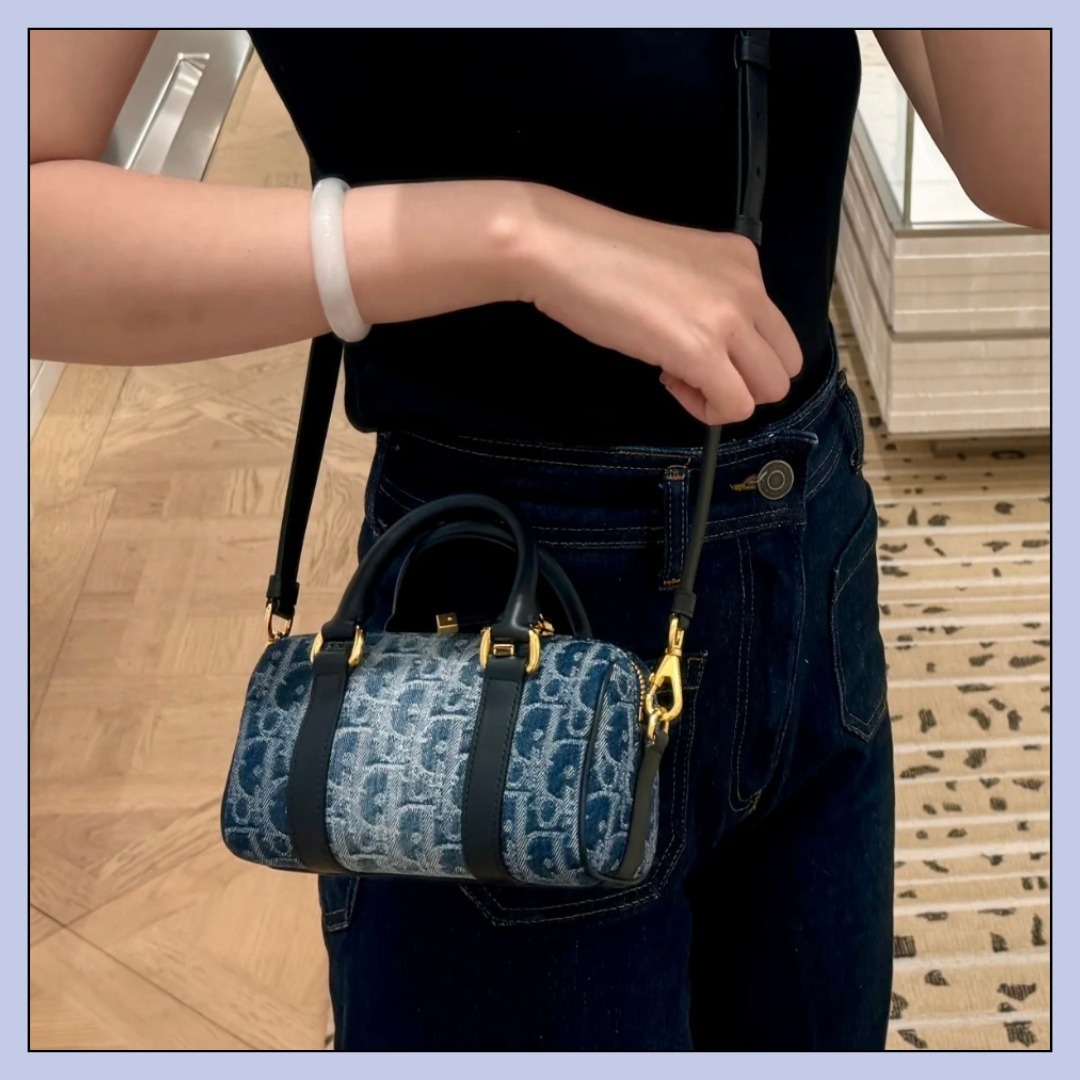 【おしゃれが一際輝く】Dior★Dior Groove 17 Nanoバッグ デニム