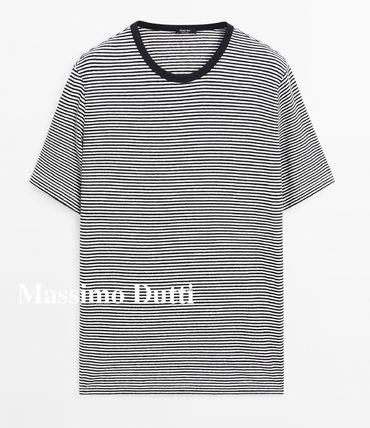 【MassimoDutti】日本未発売★リネン＆コットン混・半袖Tシャツ 婦人 リネン混半袖Tシャツ | 無印良品