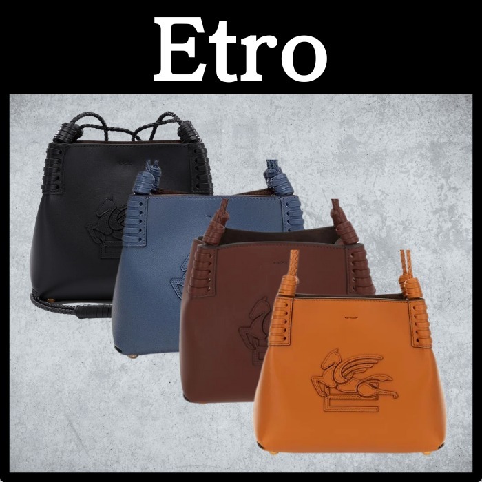 タキマキ愛用ブランド【Etro】リブラミニレザートートバッグ