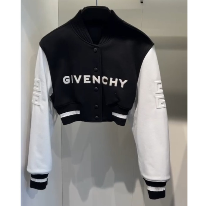 エレガント★Givency★ウール＆レザー ブルゾンジャケット