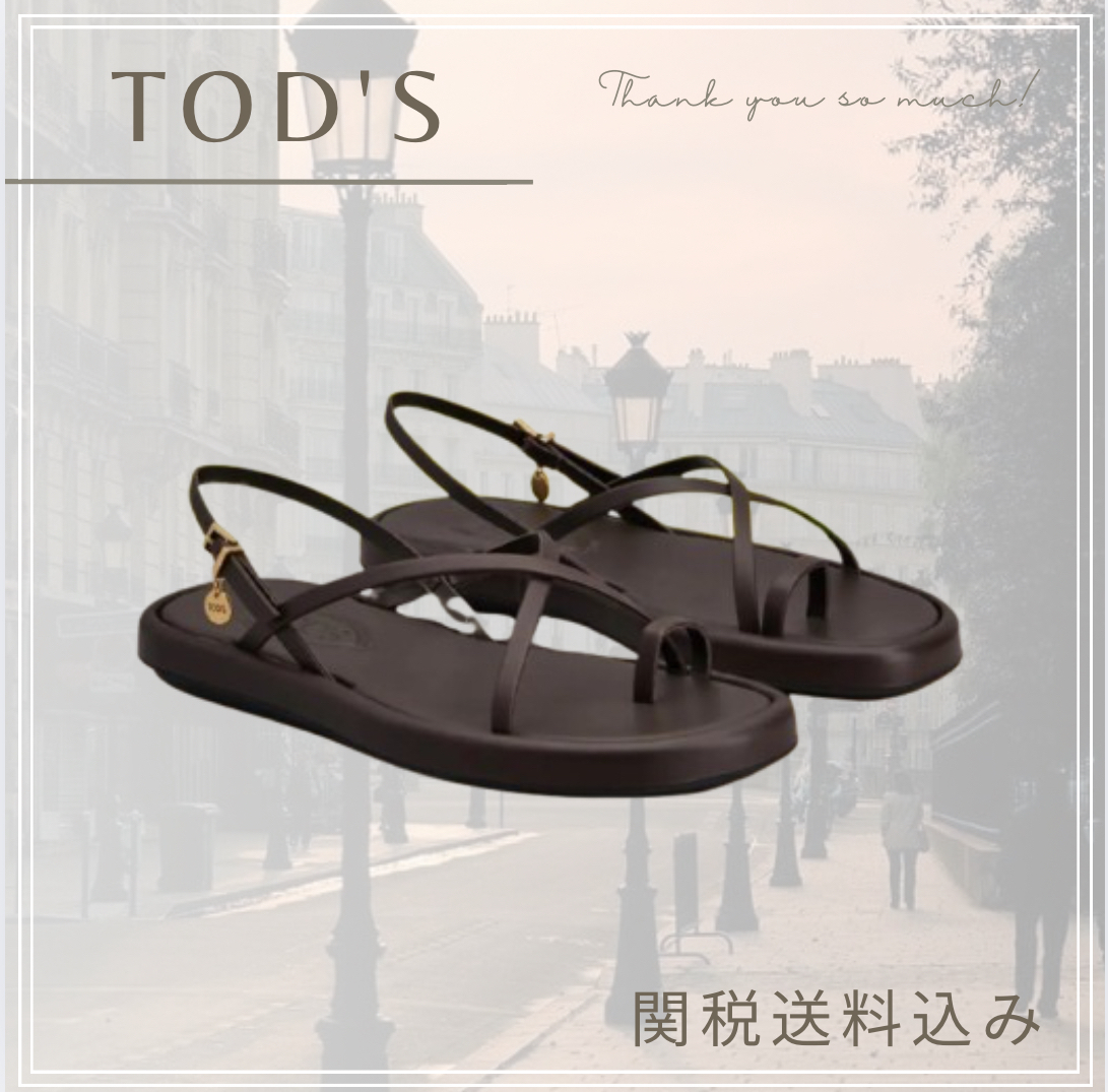 【TOD'S】レザーサンダル
