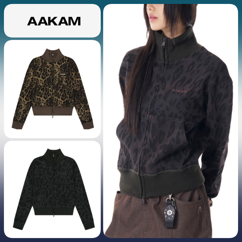 ◆AAKAM Leopard Logo Track Jacket/2色◆