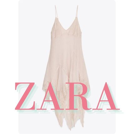 ZARA コンビレース ワンピース 1067/158 コンビレース ワンピース - チョークピンク | ZARA Japan / 日本