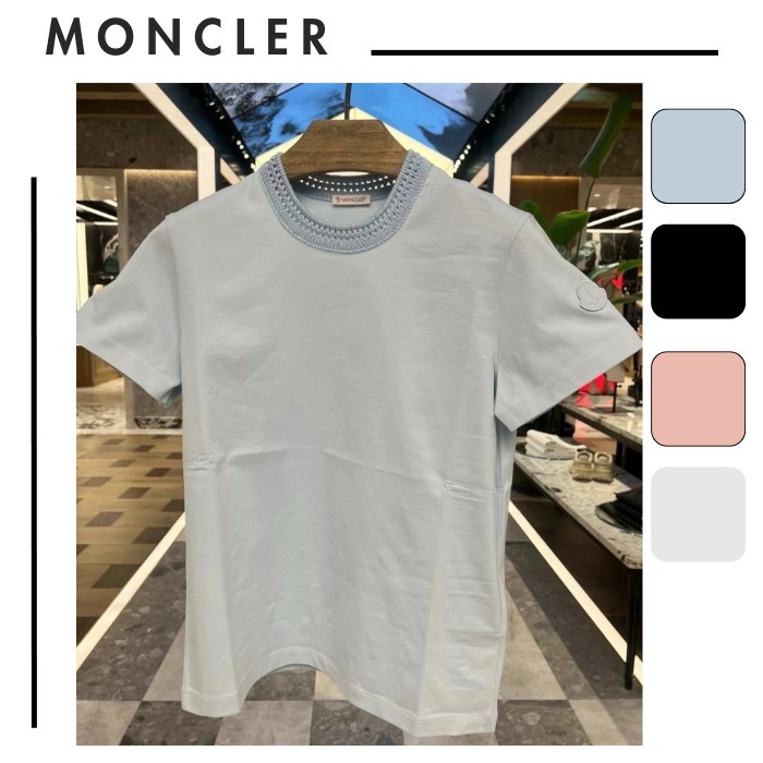 MONCLER モンクレール●クロシェ編みクルーネック 半袖Ｔシャツ