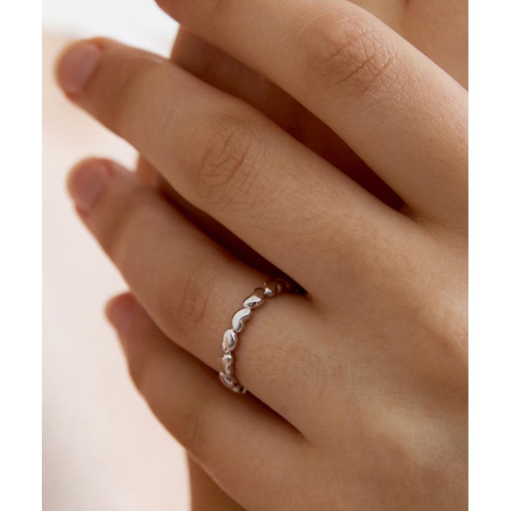 ☆TATIANA☆ Silver 925 Heart Bubble Ring CR1846