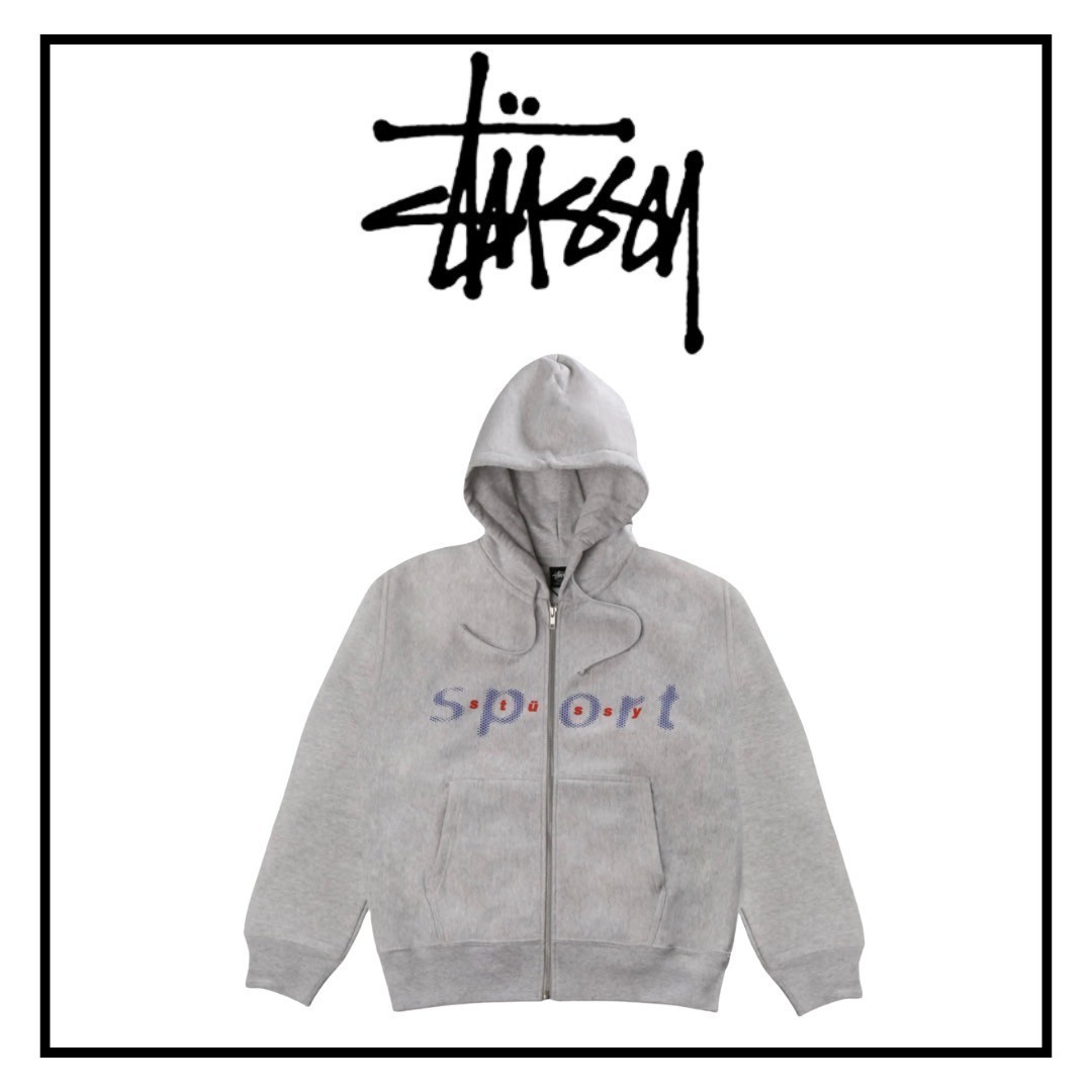 【STUSSY】ロゴ プリント パーカー