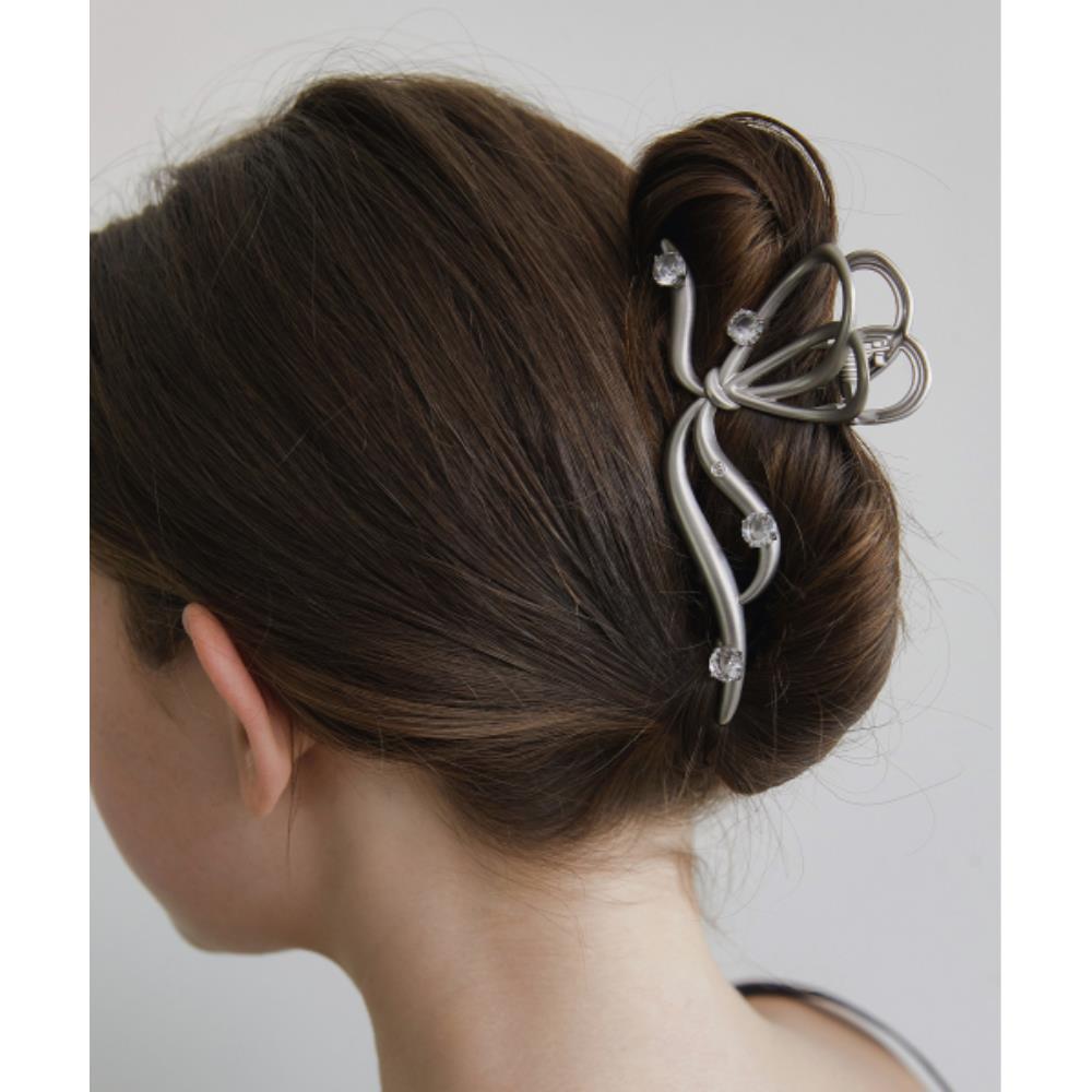 ☆TATIANA☆ Queen Crystal Ribbon Hair Crow Clip HB2261