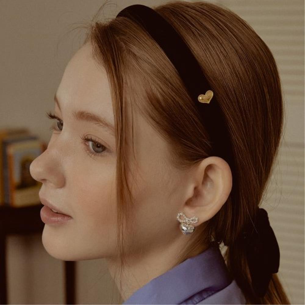 ☆TATIANA☆ Eileen Velvet Heart Hair band HB2221
