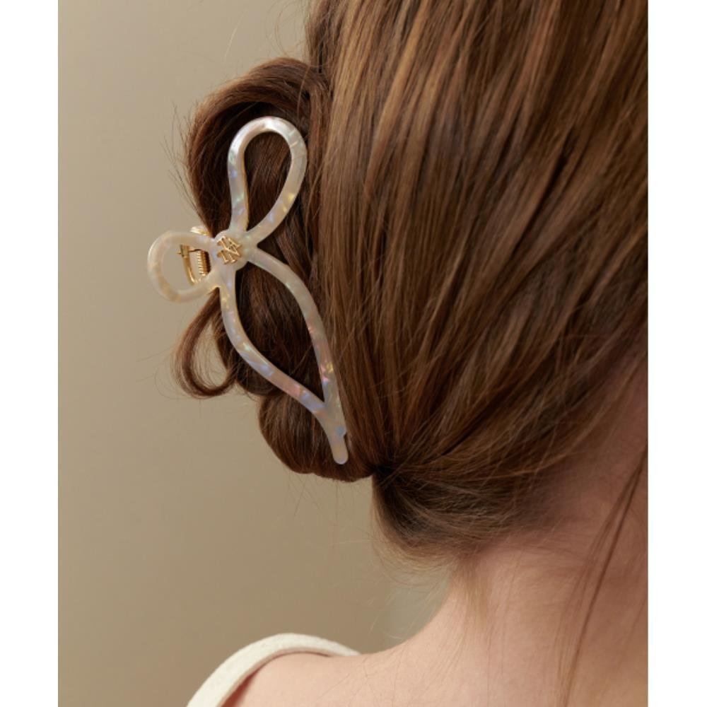 ☆TATIANA☆ Marbled Curve Ribbon Hair Crow Clip HB2259