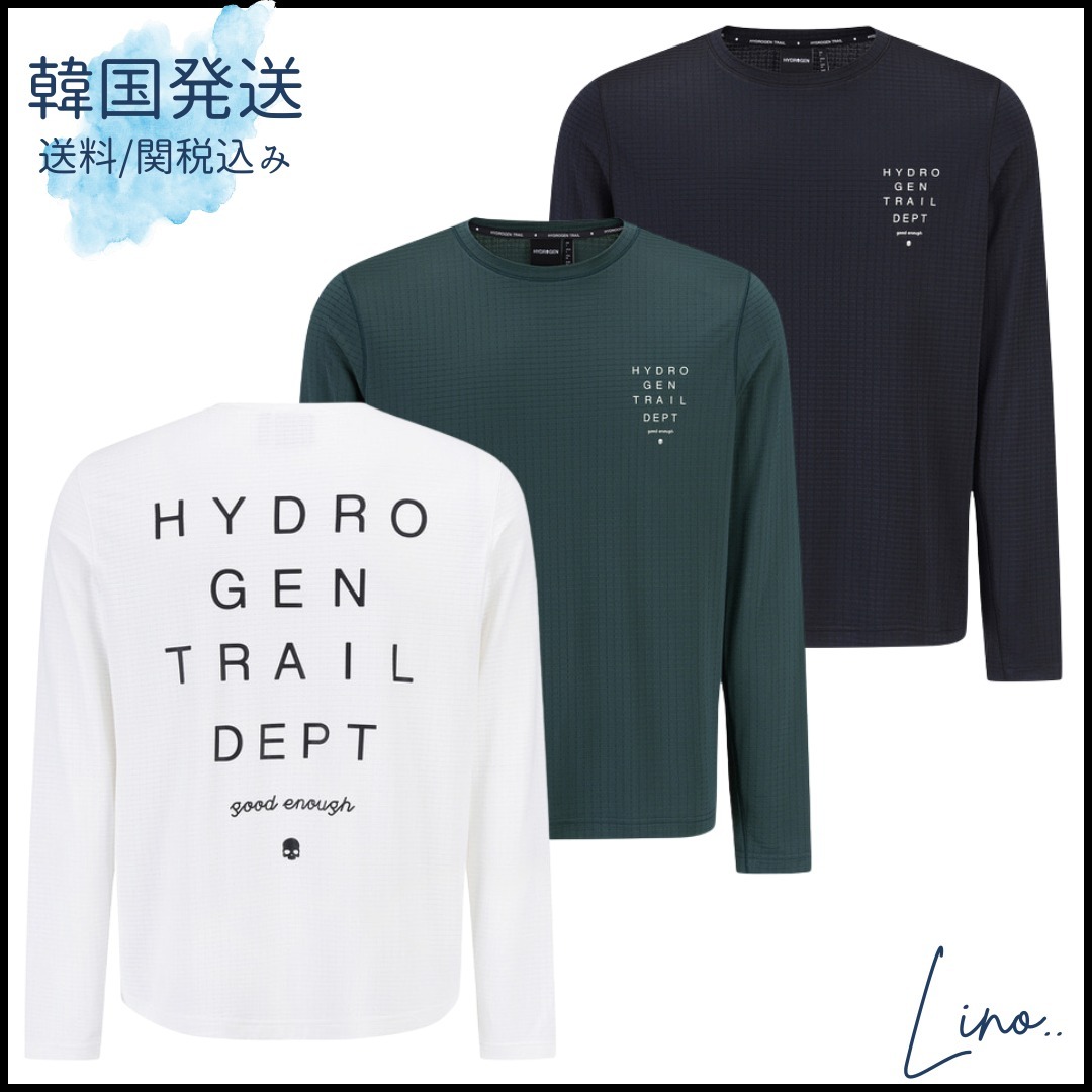 【Hydrogen】関税/送料込み ラウンドネック 長袖Tシャツ