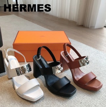 【ケリーバックル★アクセント】HERMES イローナ 90 サンダル