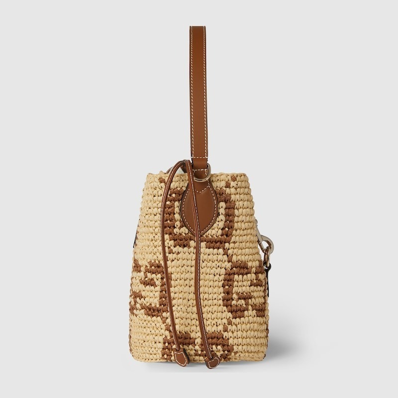新作【GUCCI】ミニラフィア風バケットバッグ 全2色 新作【GUCCI】ミニラフィア風バケットバッグ 全2色