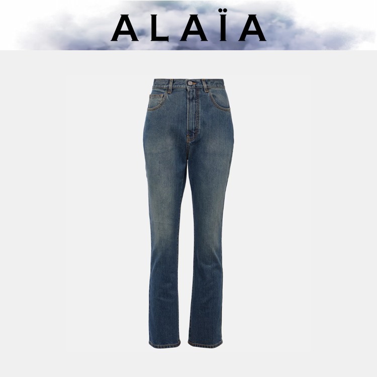 【ALAIA】 ☆送料関税込み☆ハイライズスリムジーンズ