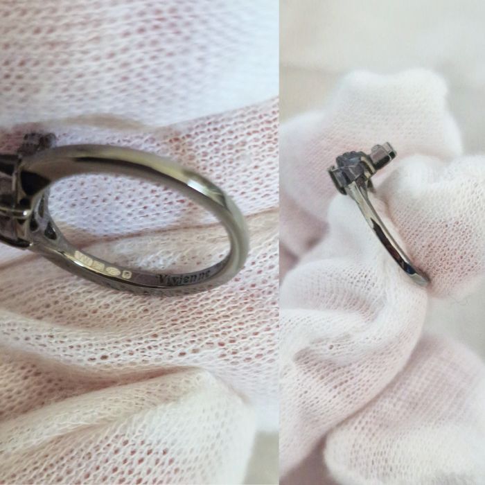 【Vivienne Westwood】Tammy オーブデザインリング Tammy Ring in RUTHENIUM-GREY-CZ | Vivienne Westwood®