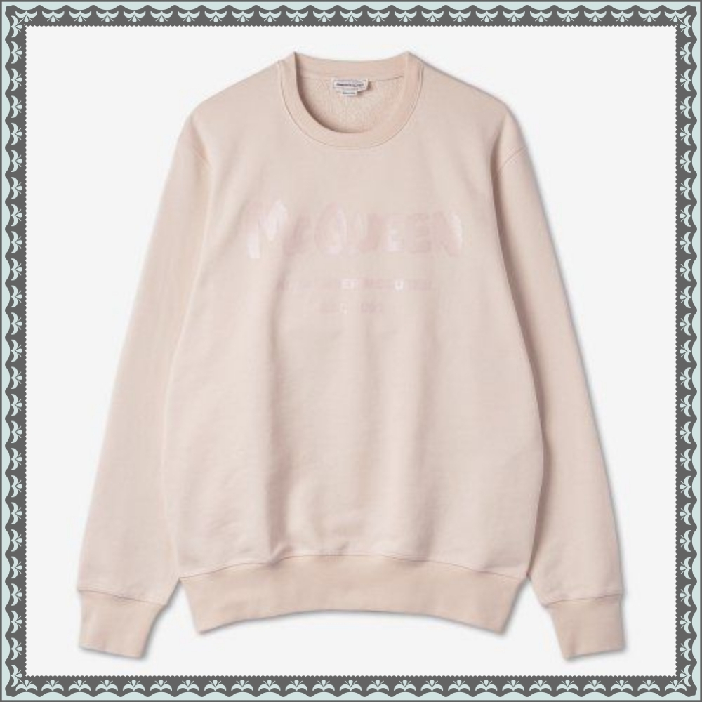 ★alexander mcqueen★ Graffiti Logo Man to Man Pink 688713QT
