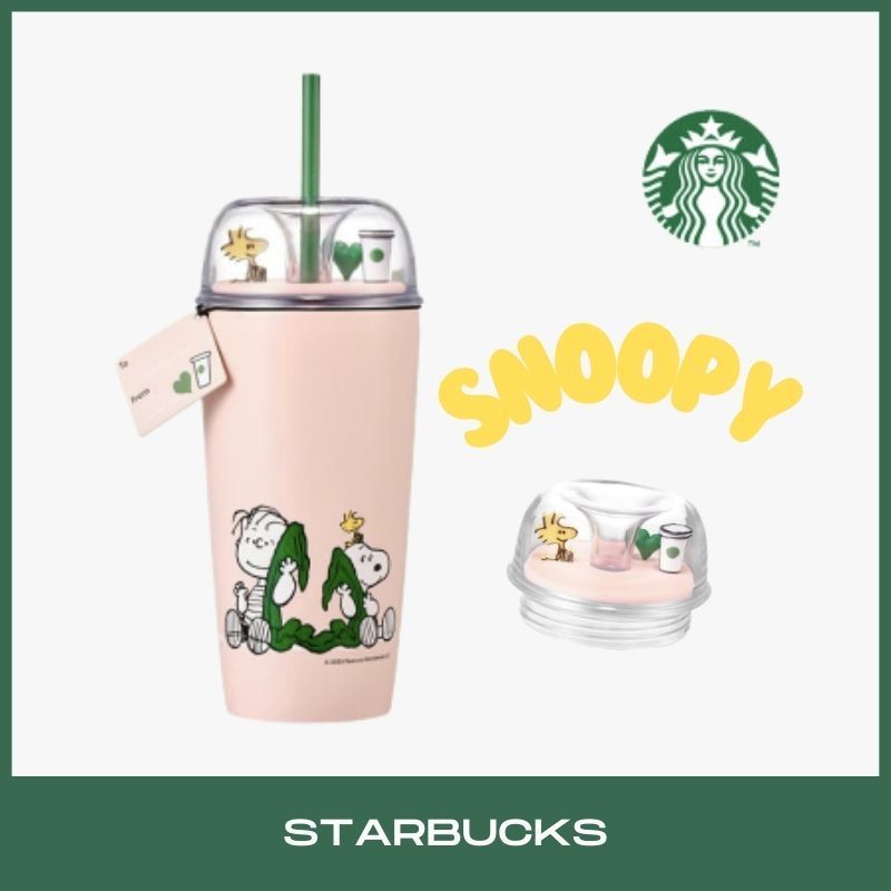 ★STARBUCKS★ SS Peanuts friendship Jello Coldcup 473ml