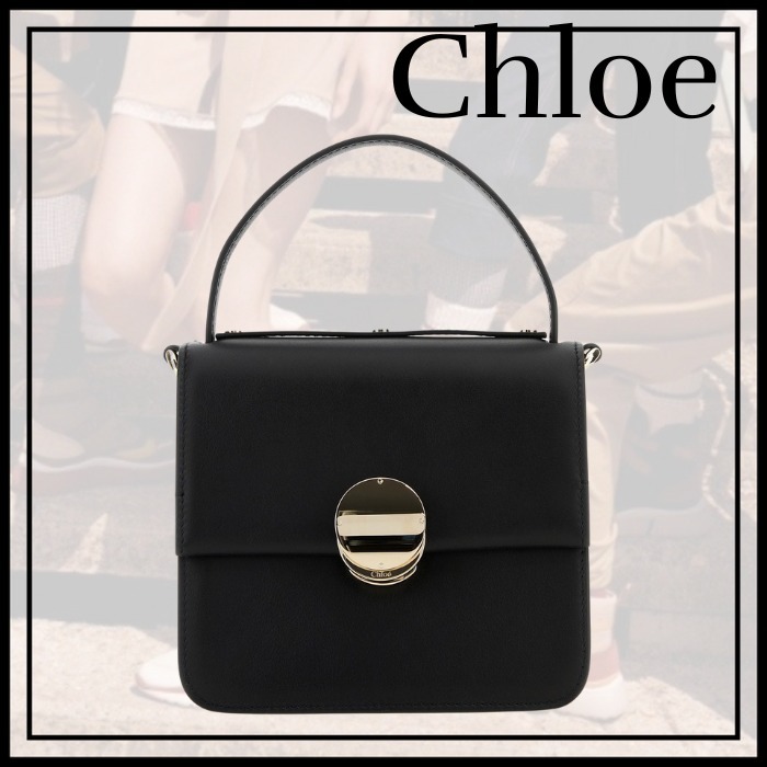 セール【Chloe】ペネロペ スモール トップハンドルバッグ Black