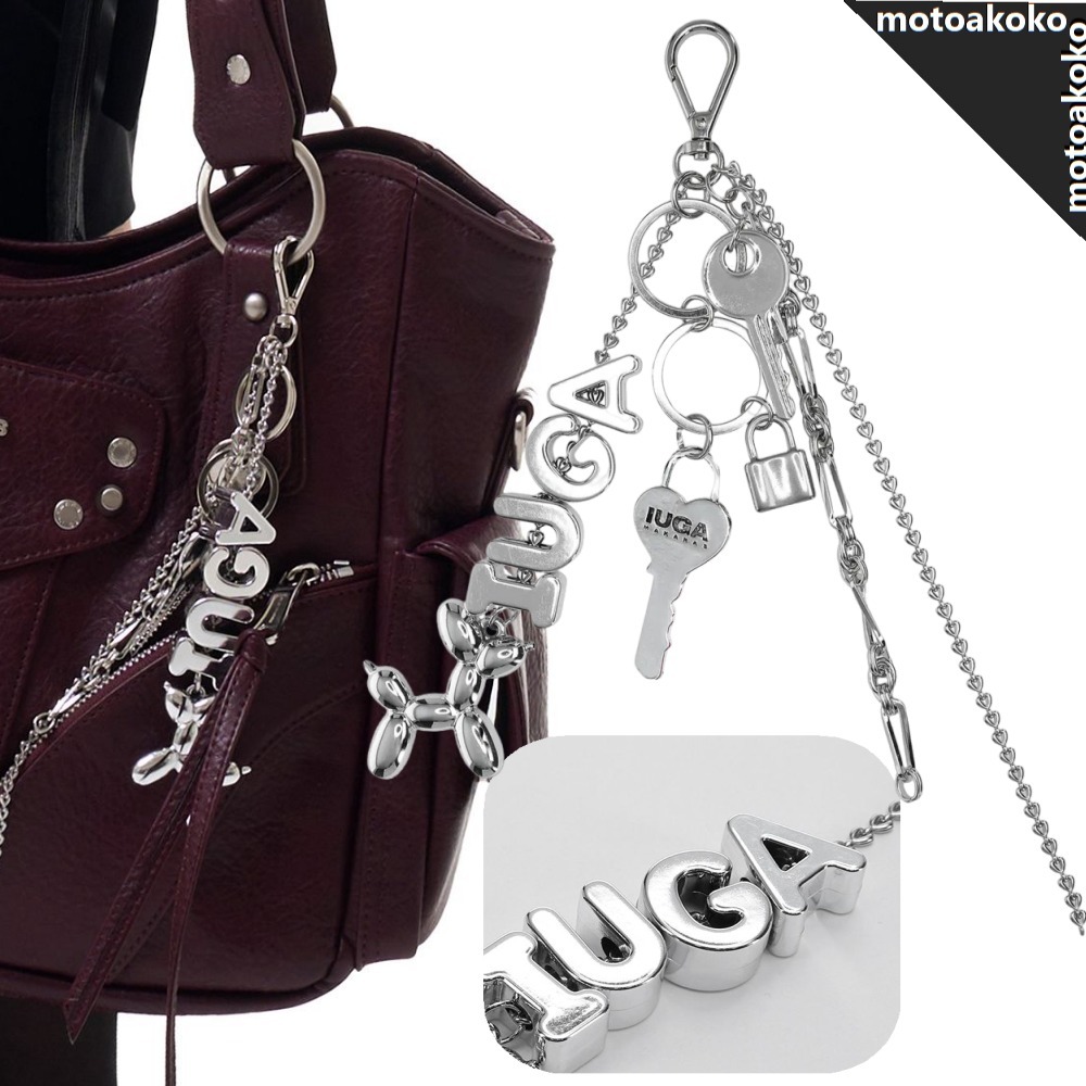 IUGAMAKARAS★韓国★大人気★Silver IUGA Keyring キーリング