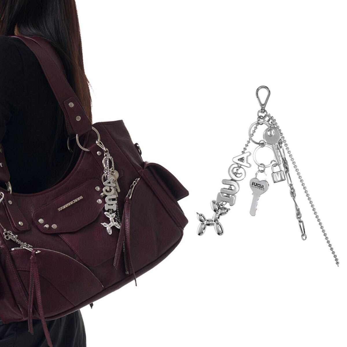 キーホルダー・キーリング IUGAMAKARAS Silver IUGA Keyring 5FT1115