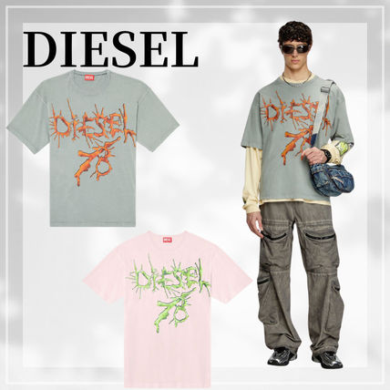 ピンク系 DIESEL(ディーゼル) Tシャツ・カットソー(メンズ