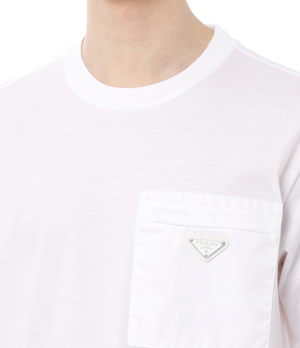 ☆PRADA☆ナイロン ポケット コットン 半袖 Tシャツ