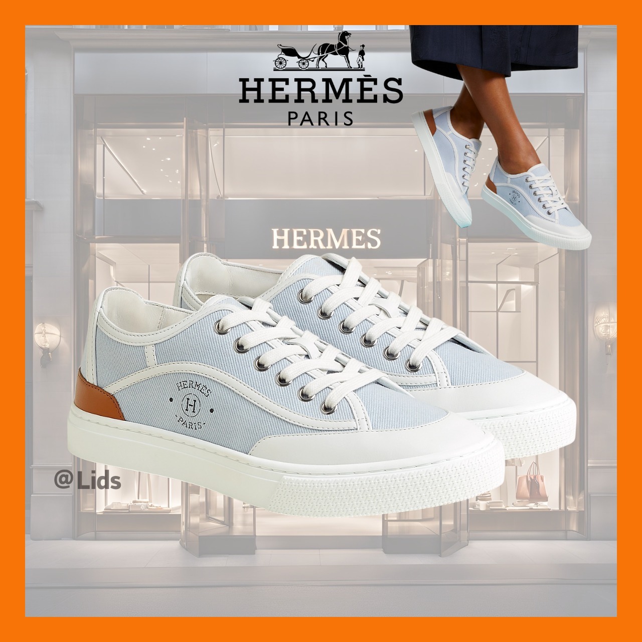 【カジュアルに宿るエレガンス♪】HERMES スニーカー《ゲット》