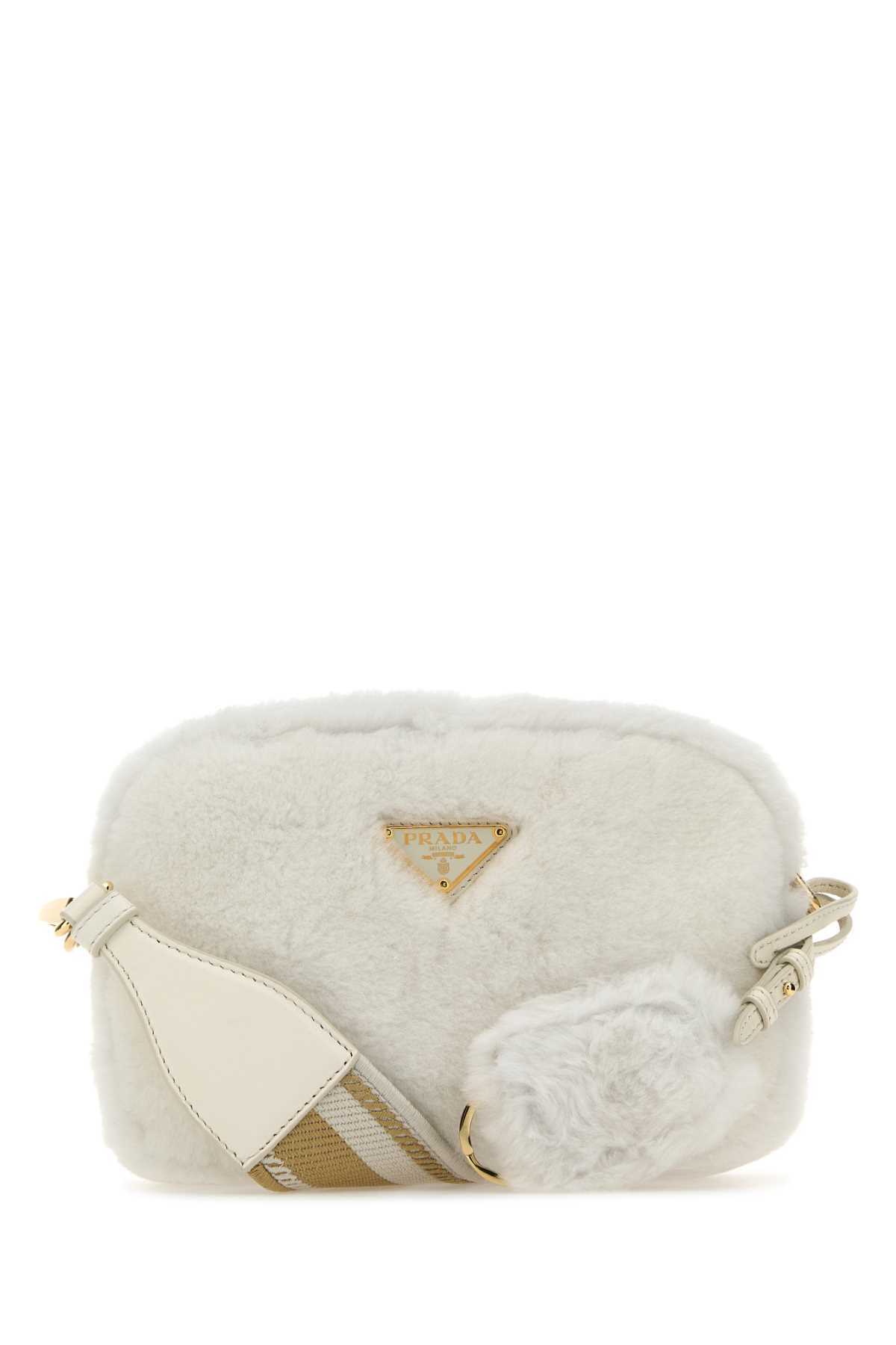 【関税&送料込】Prada White Shearling Crossbody Bag