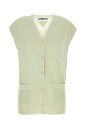 【関税&送料込】Prada Chalk Cashmere Vest Prada roll-neck Cashmere Vest | Black | FARFETCH