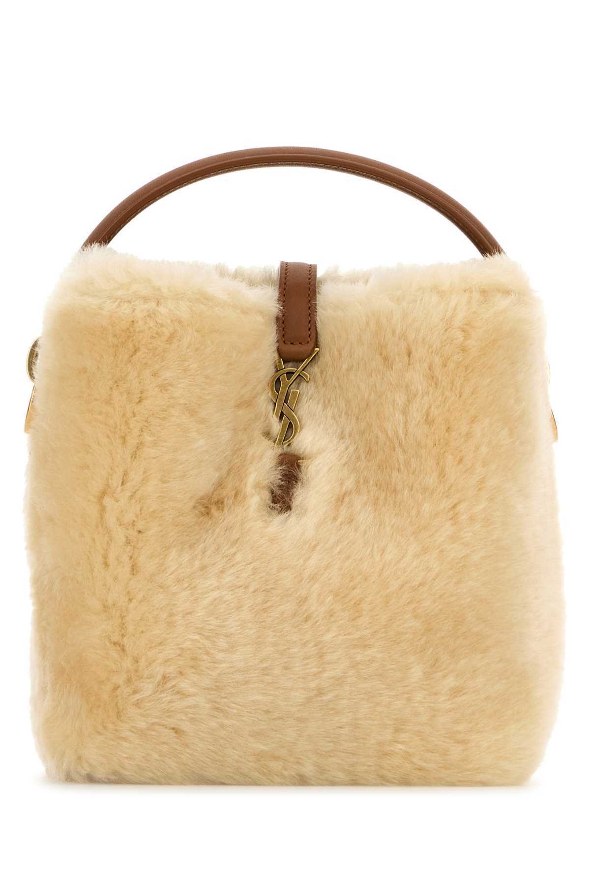 【関税&送料込】Saint Laurent Beige Shearling Mini Le 37 Buc