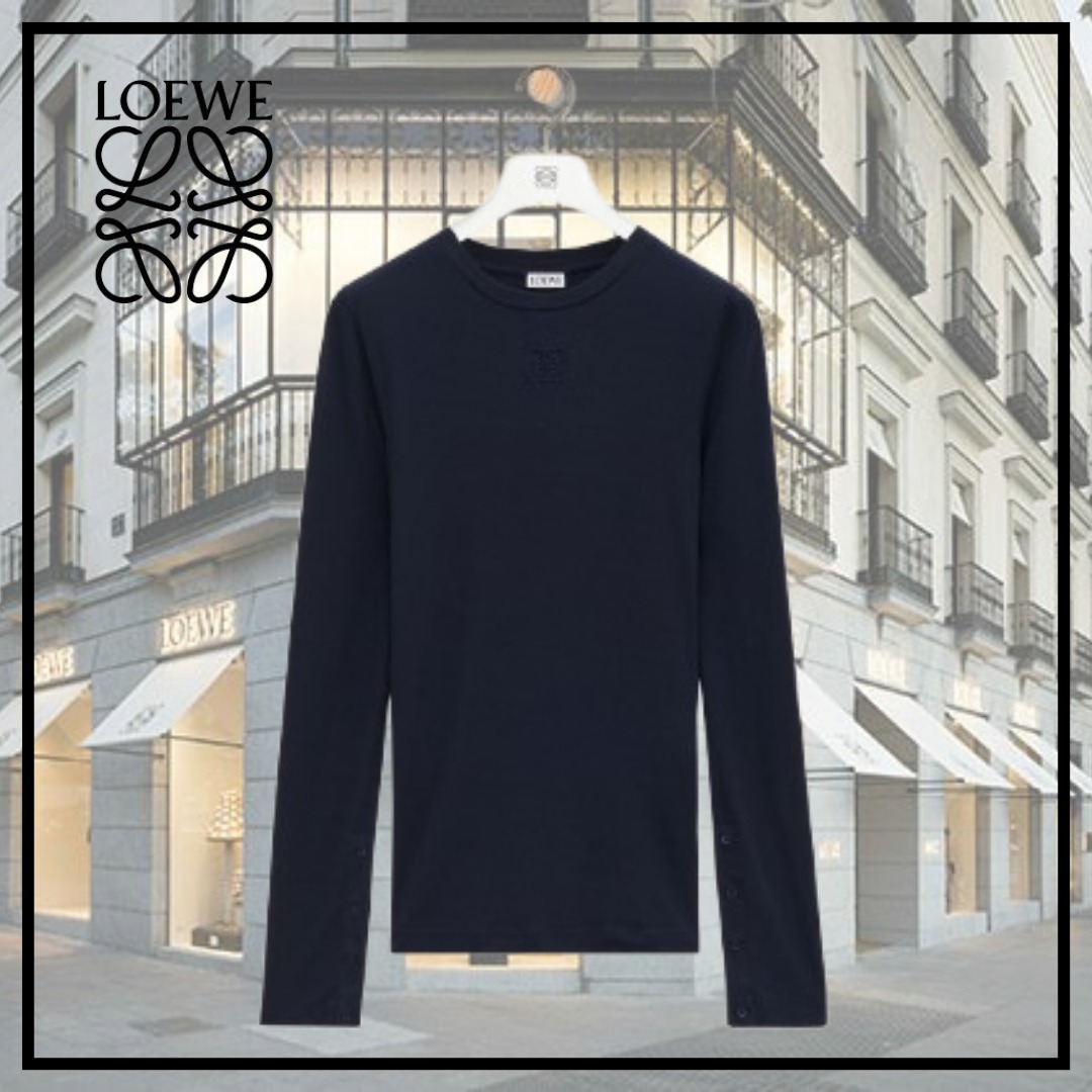 【LOEWE】ロングスリーブ トップス モダール★ダークブルー★XS
