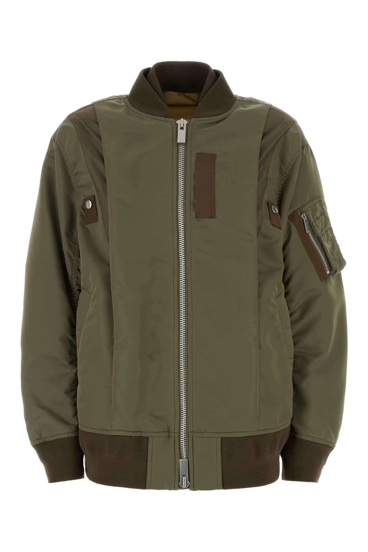 【関税&送料込】Sacai Army Green Nylon Bomber Jacket