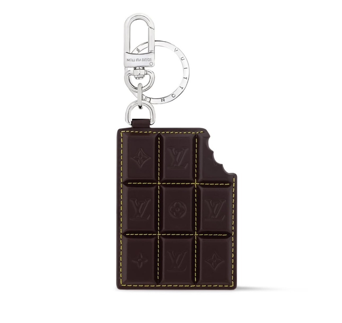 定期入れの Vuitton】チョコレート Louis チャーム (Louis キーホルダー 小物
