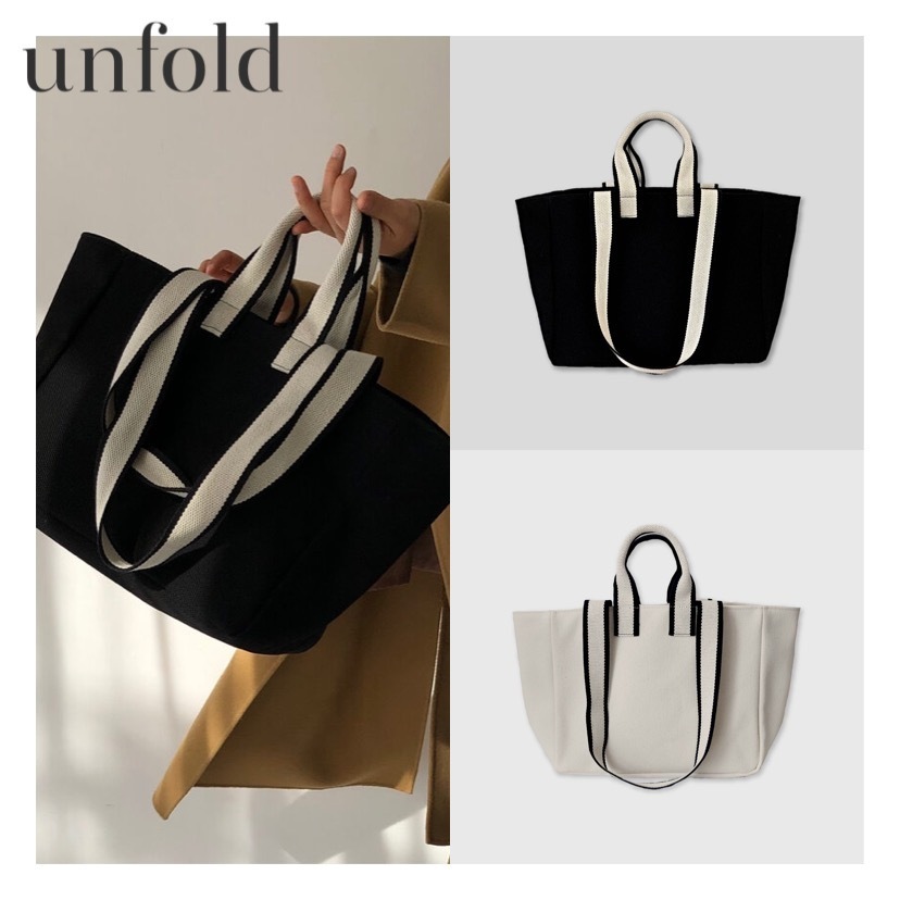 【韓国unfold アンフォールド】Two-tone strap bag