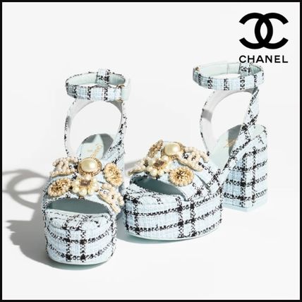 CHANELシャネル★サンダル  ラムスキン ブルー Sandals - Lambskin, blue — Fashion | CHANEL