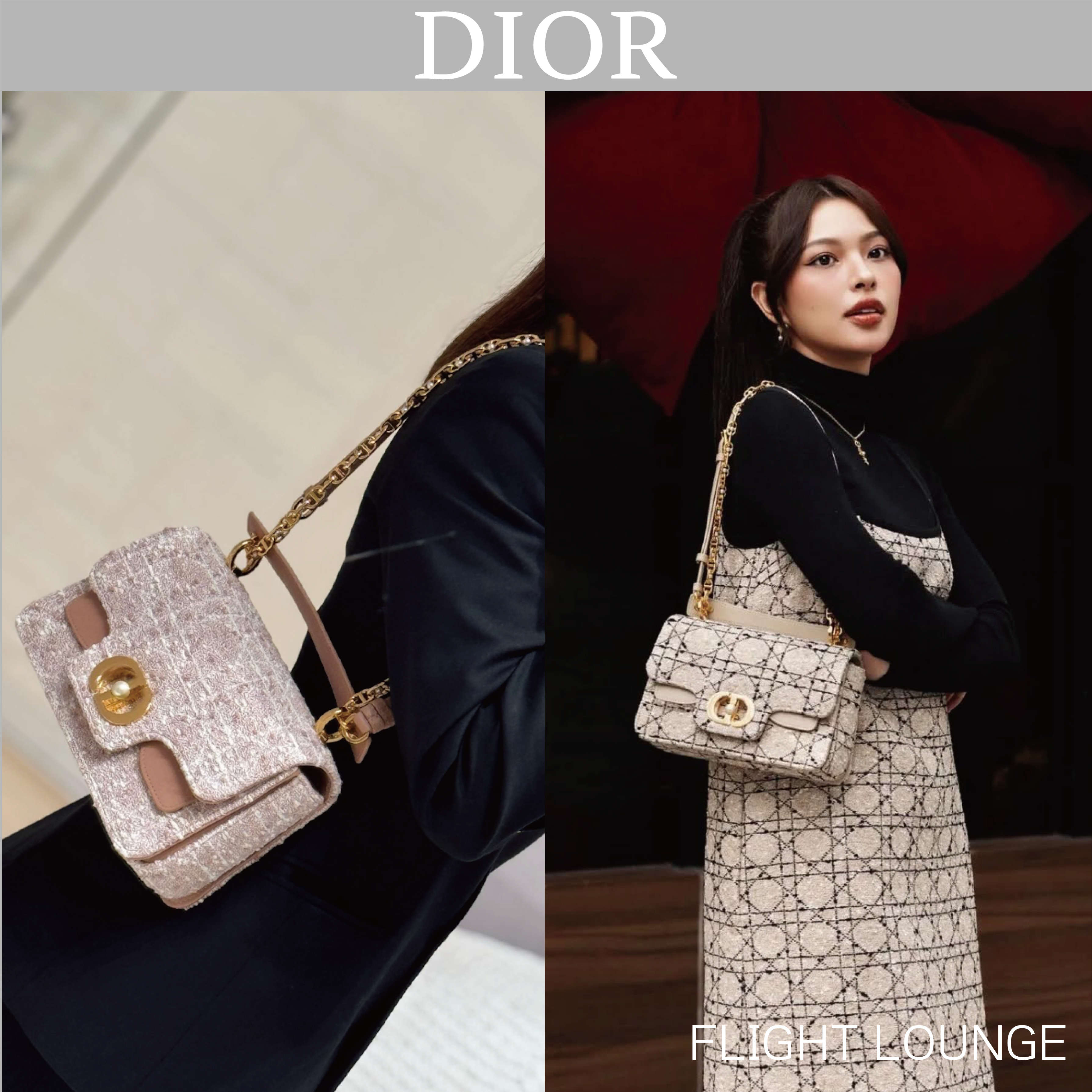 春カラー♪Small Dior Jolie トップハンドル22㎝