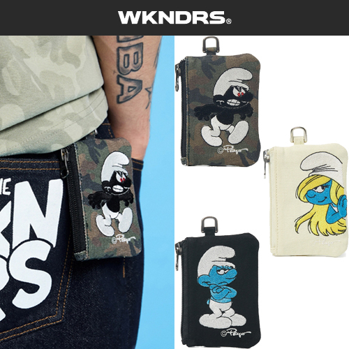 ★2025SS新作★WKNDRS X SMURFS★CANVAS CARD WALLET