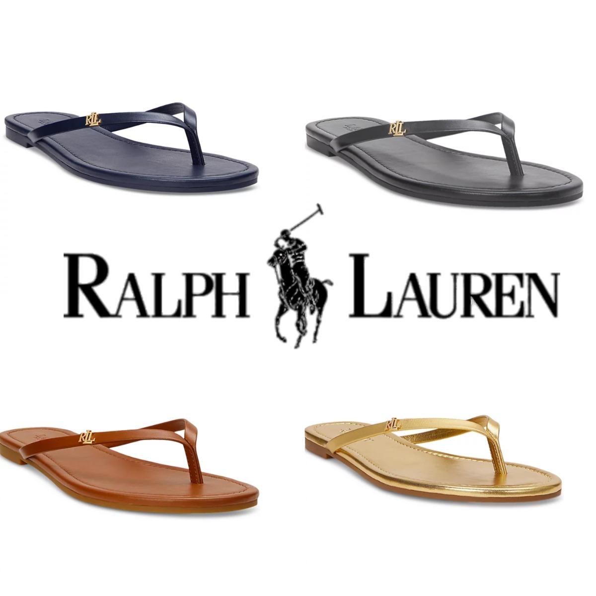 【ラルフローレン】Raquel Flip Flop Sandals