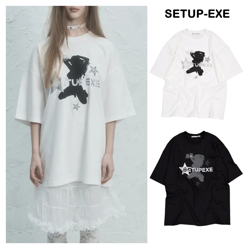 Tシャツ・カットソー SETUP-EXE KISS KILL BOX TSHIRT WHITE 25SPRING008EXE
