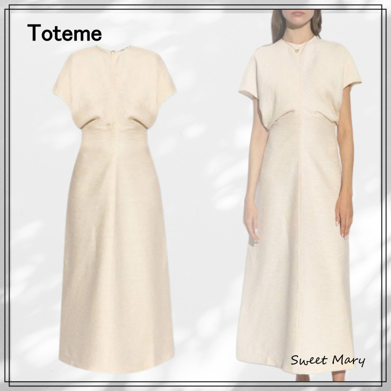 Toteme☆トーテム ドレープ 半袖 マキシドレス♪【送料込】